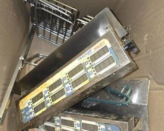 Assorted Lot W/Tracker Timers, and Racks