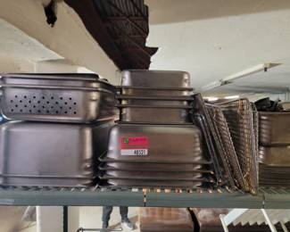 Lot Of Full And Half Size Stainless Steel Insert Pans