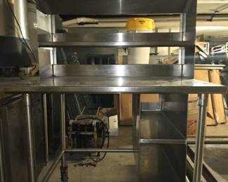 Stainless Steel Prep Table W/ Upper and Lower Storage