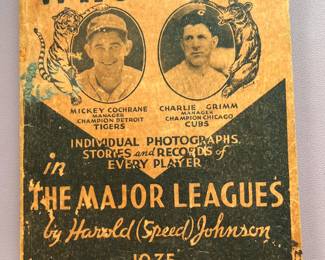 1935 World Series Souvenir Who's Who  signed 