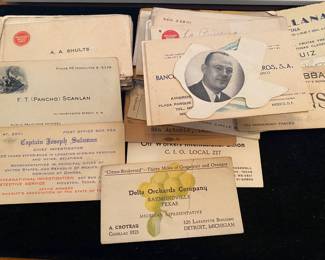 Vintage business cards from RR travels