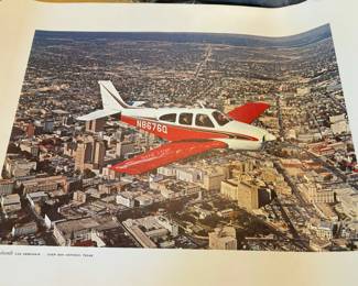 Set of vintage James Yarnell  Beechcraft prints in good condition 