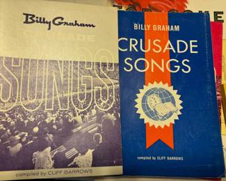 Vintage Billy Graham crusade song books