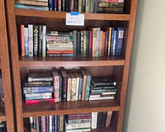 Lot 022-LIB: Bookshelf with Books! (Bookshelf #3)

Features: 
•	Sturdy wooden bookshelf with particle board backing.
•	Books are included. Various titles. Please refer to photos.


Dimensions: 35”W x 72”H


Condition: Bookshelf is GUC. Books are in good/fair condition.



