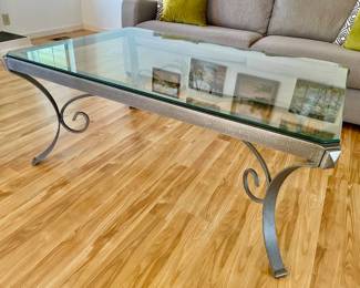 Lot 008-LR: Large Coffee Table

Features: Heavy, hefty glass-top table with an iron frame

Dimensions: 52”L x 36”W x 23”H


Condition: Good Pre-Owned Condition
