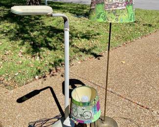 Lot 034-G: Lamp Trio

Features: 
•	OttLite
•	“Mama” (floor) and “Baby” (table) lamps

Dimensions: 
•	OttLite: 46”H (gooseneck)
•	Floor Lamp: 53”H
•	Table Lamp: 21”H


Condition: Good pre-owned condition
