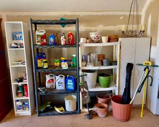 Lot 033-G: Garden and Garage Mystery Lot

Features: A gaggle of garage and gardening supplies! The shelves are included!


Condition: Items range from Fair to Good pre-owned condition

