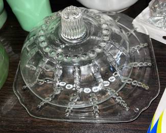 Vintage EAPG Butter Dish Federal Columbia Clear Glass 