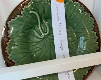 Bordallo Pinheiro Grape Leaf Plate 