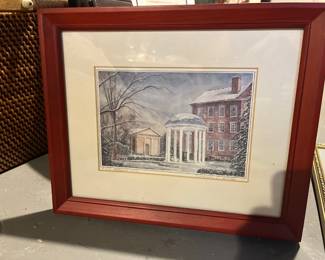 U.N.C  Chapel Hill N.C. Offset lithograph - Eleanor Wiles 