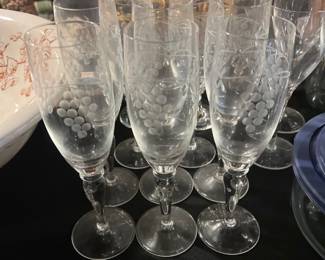 Handcut Champagne Glasses 