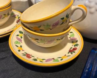 Vintage Franciscan small fruit cup and saucer sets 