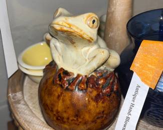 vintage tree frog on orb 