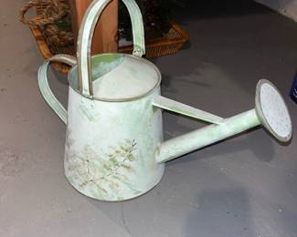 handpainted vintage watering can 
