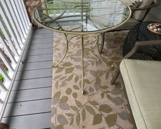 round metal glass dining table 