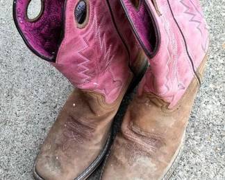 Pink Girls Riding Boots