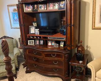 Inlaid Entertainment Armoire 