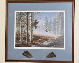 MAASS Signed Pheasants In Flight Print 993/1000
