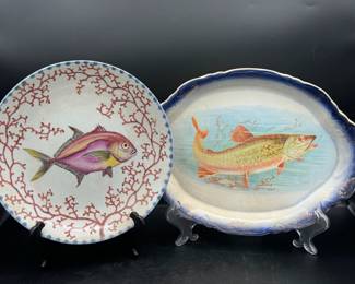 (2) Decorative Fish Plates

