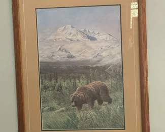 Signed Grizzly Bear Print
