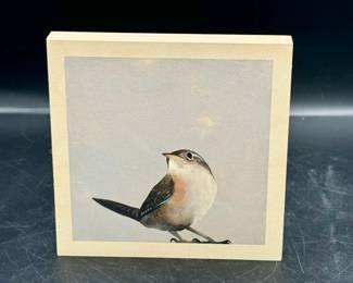 Birch Panel Print Of Wren
