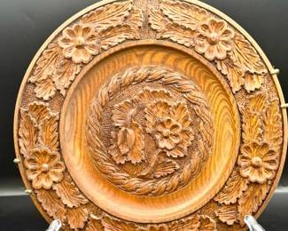 Vintage Wooden Wall Plate
