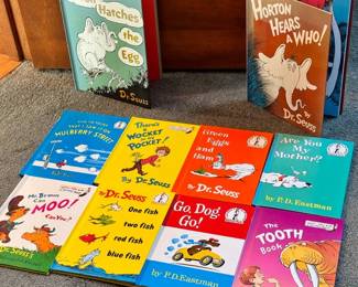 Dr. Suess Books
Horton Hears a Who, Mulberry Street, Go Dog Go, Are You My Mother and more. Works by Dr Seuss and PD Eastman.
