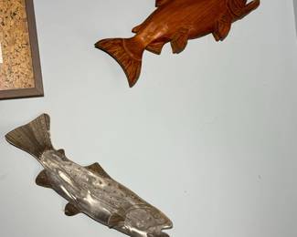 (2) Wall Mount Art Salmon
