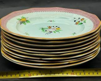 (10) Adams Calyxware 10” Dinner Plates
