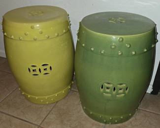 Vintage Chinese Garden pottery seats