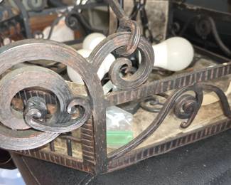 Vintage rought Iron chandelier 