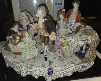 Vintage Volkstead LARGE Figural porcelain group 