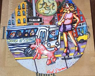 Red Grooms art pottery 