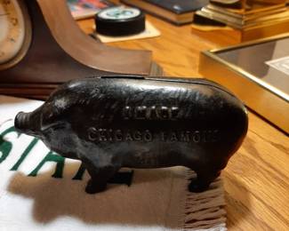 "I Made Chicago Famous" Cast Iron Bank