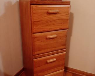 Solid Oak File Cabinet