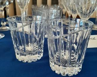 Beautiful Set of 8 Mikasa Uptown Crystal Double Old Fashioned Glasses