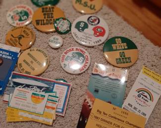 Michigan State Bowl Buttons & Ticket Stubs