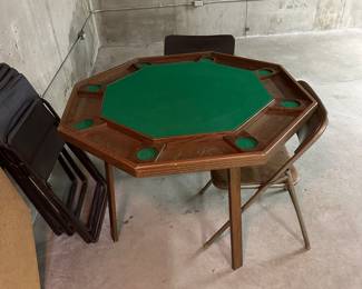 This card table is located in the south basement