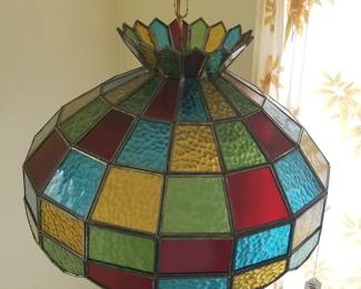 Leaded glass lamp