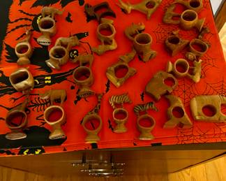 Beautiful Carved Wood bowls, napkin rings all artisan made