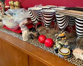 Murano Carlo Moretti Mid Century Swirl Glasses