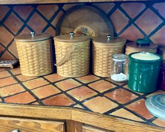 We have an enormous collection of Longaberger Baskets, well over 100!