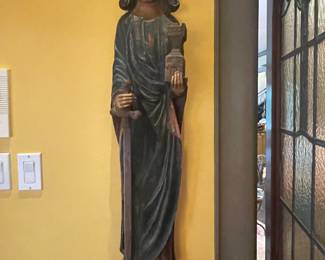 #65 -$450 Cast Iron religious king statue 11x5x46
