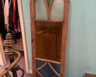 #153 - $300 - Stained glass window cathedral style 62"x21"