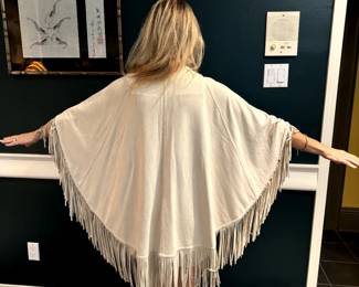 $100 - Yvonne La Fleur New Orleans Shawl cream