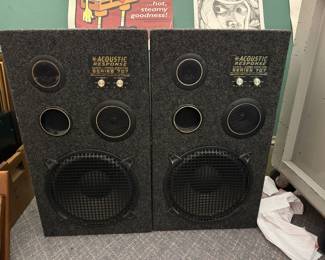 #110 -	$150 set of two speakers 15x11x27 Acoustic Response series 707
