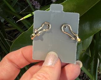 #47J - $375 - 1/2 ctw hoops earrings French backs 4.4 grams 