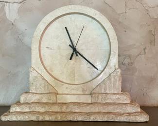 #34 -$70 	80's mantel clock 17Wx5Dx15H
