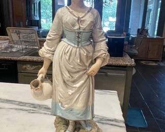 #79 - $90 	Bisque spelter painted figurine 26T 

