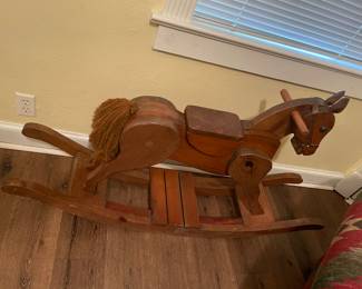 #25 -$90 Rocking wood horse 51Wx12Dx31H
